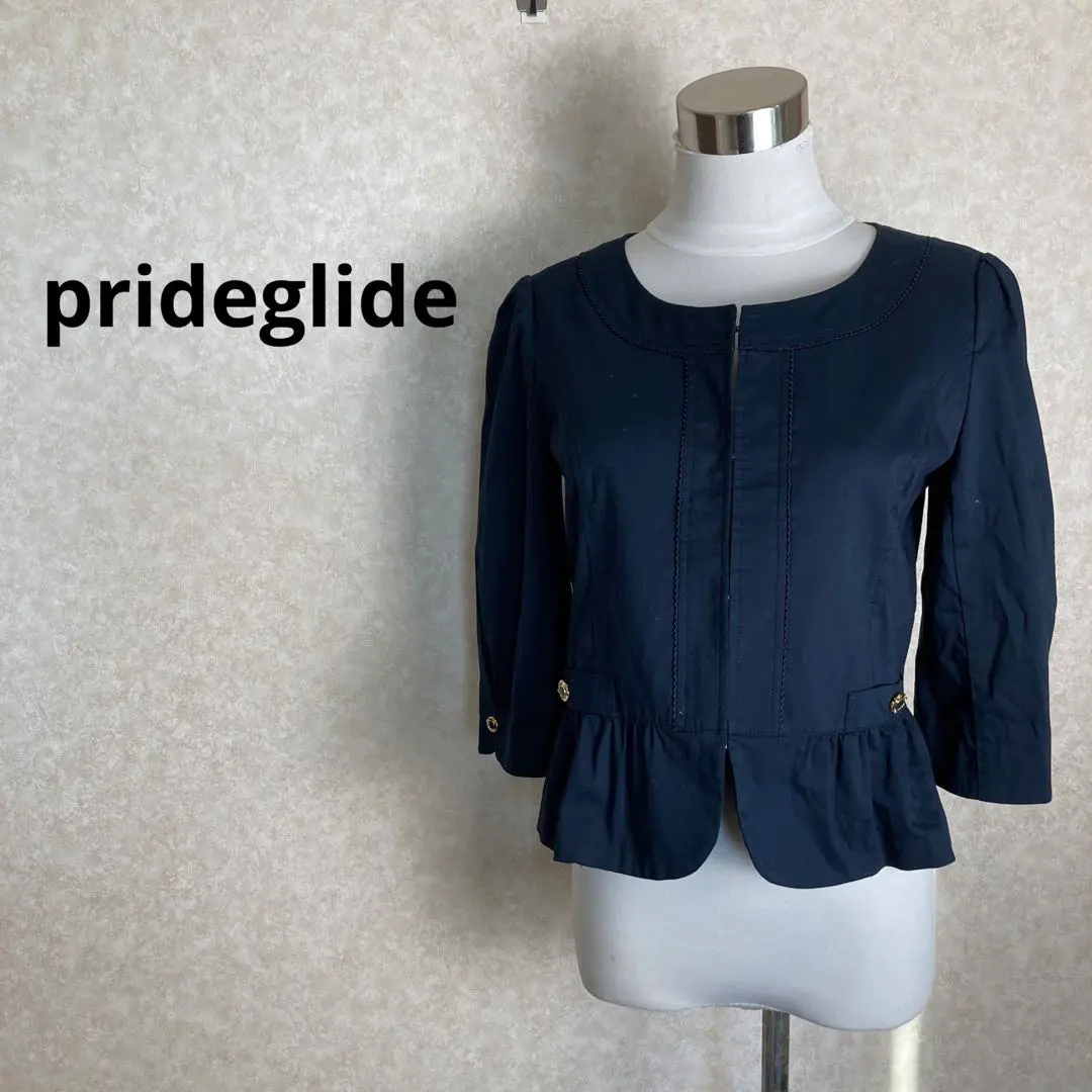 Thumbnail of prideglide Collarless Jacket Blouse Elegant Navy 38