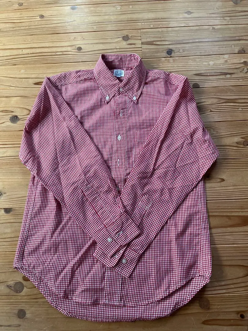Thumbnail of Red check button-down shirt 150 160