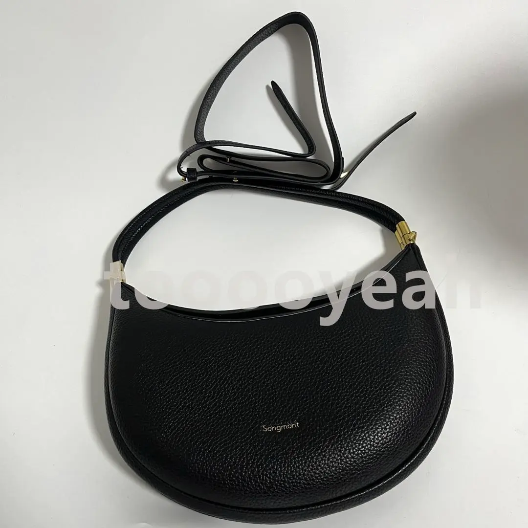 Songmont ダークブラウン レザーショルダーバッグ songmont ブラウンレザーショルダーバッグ