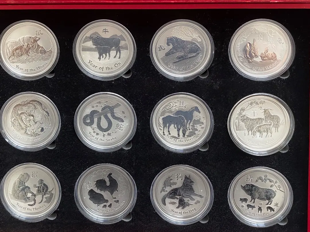 オーストラリア　2008鼠年　記念カラー　エリザベス2世女王　5枚セット オーストラリア 2008鼠年 記念カラーコイン エリザベス2世女王 5