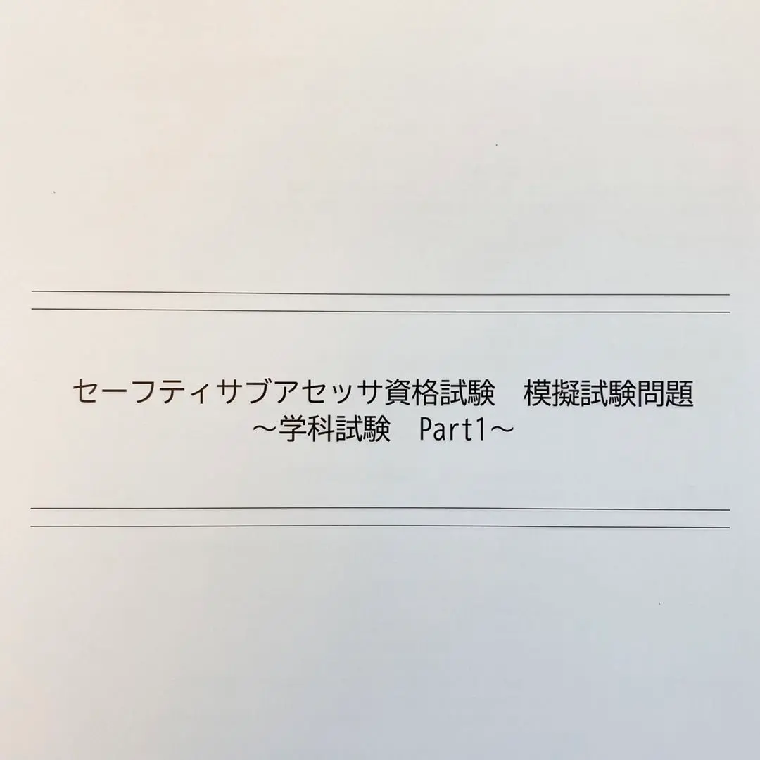 5/5まで配送お休み中です　2024年版　part1,2 セーフティサブアセッサ 612edkd6G8L._UF894,1000_QL80_.jpg