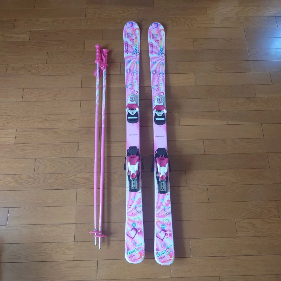 ■■最終特価■KAZAMA■子供用スキーセット■板96/靴21■WAX済■女の子 □□最終特価□KAZAMA□子供用スキーセット□板96/靴21