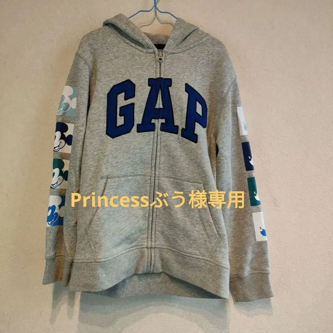 GAP 米奇老鼠 連帽衫 100cm~ 灰色 的縮圖