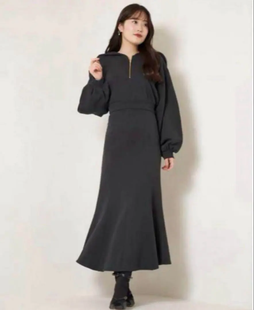 ♦︎Herlipto♦︎Half Zip Sweat Dress 新色】Half Zip Sweat Dress