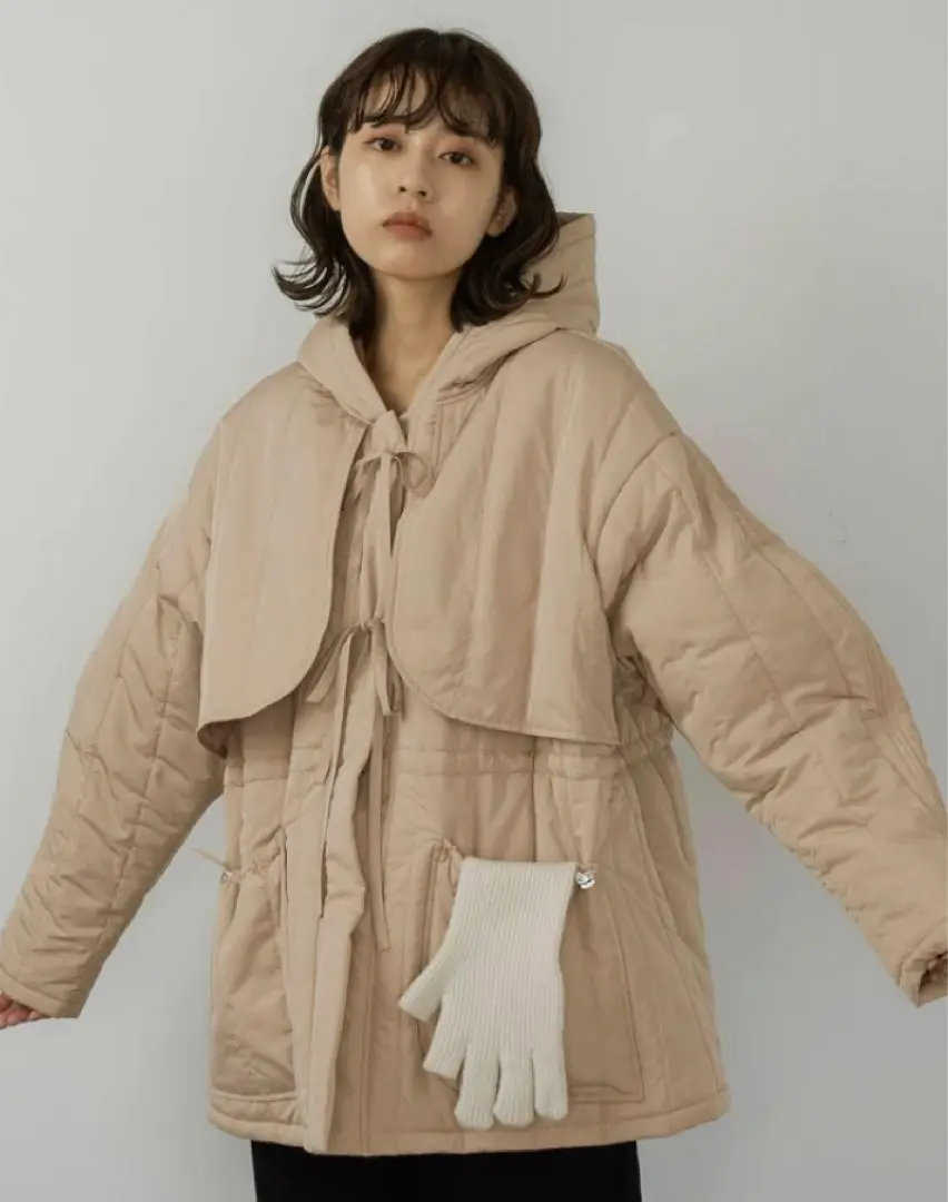 最終価格【超美品】lawgy / quilting outer ベージュ ダウン 最終価格【超美品】lawgy / quilting outer ベージュ ダウン