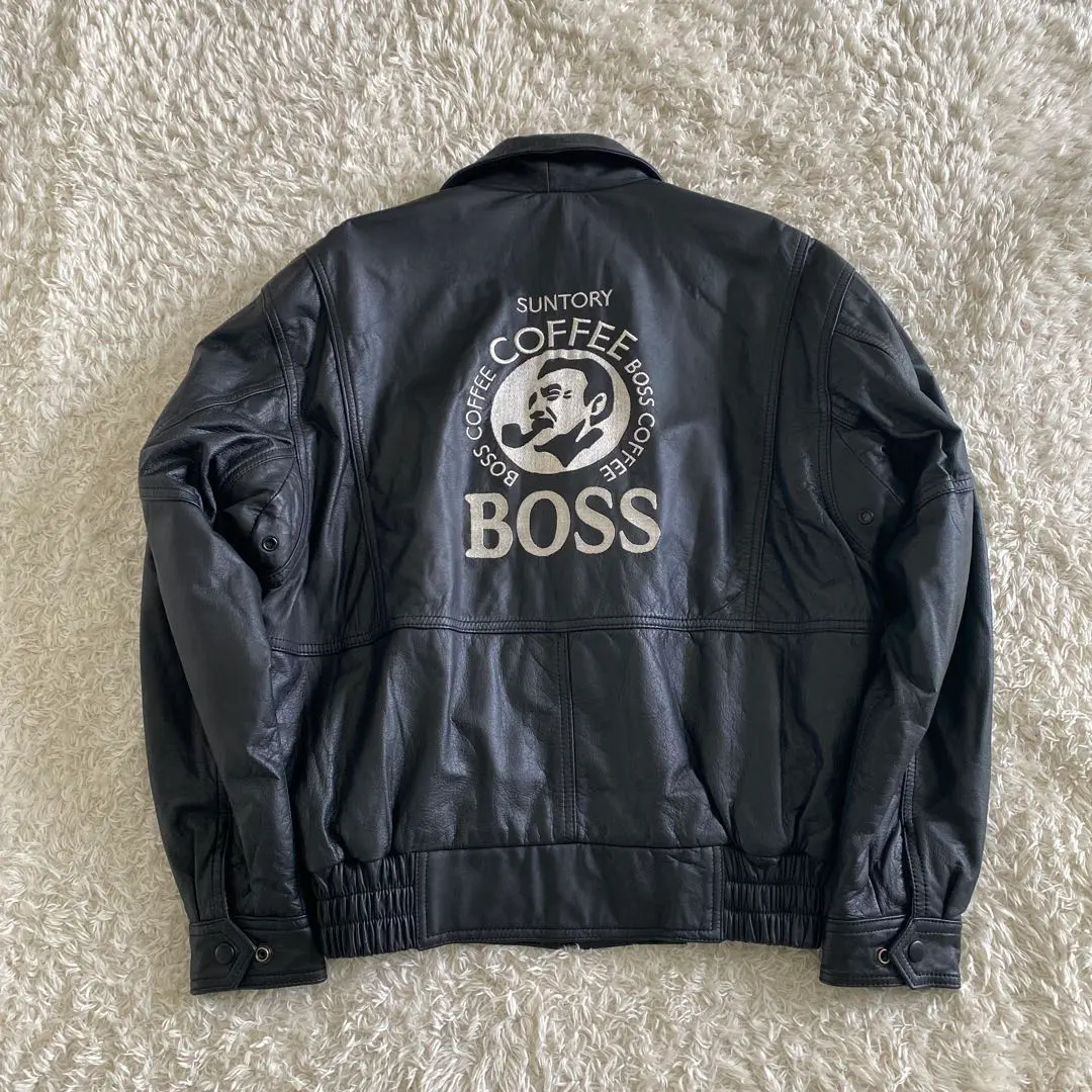古着　BOSSジャン　初代　レザージャケット　刺繍　8 2025年最新】初代 boss ジャンの人気アイテム - メルカリ