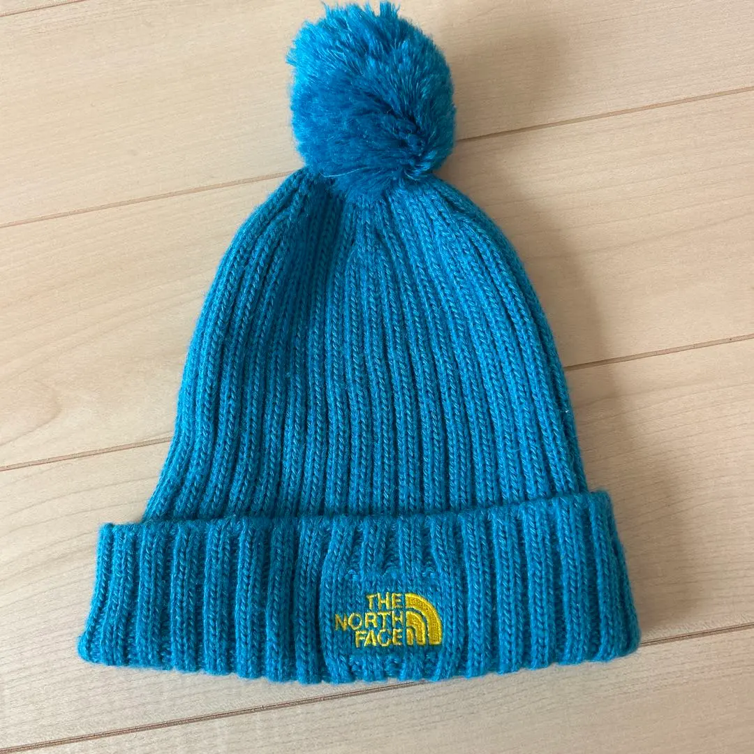 Thumbnail of THE NORTH FACE Blue Knit Cap with Pom-pom