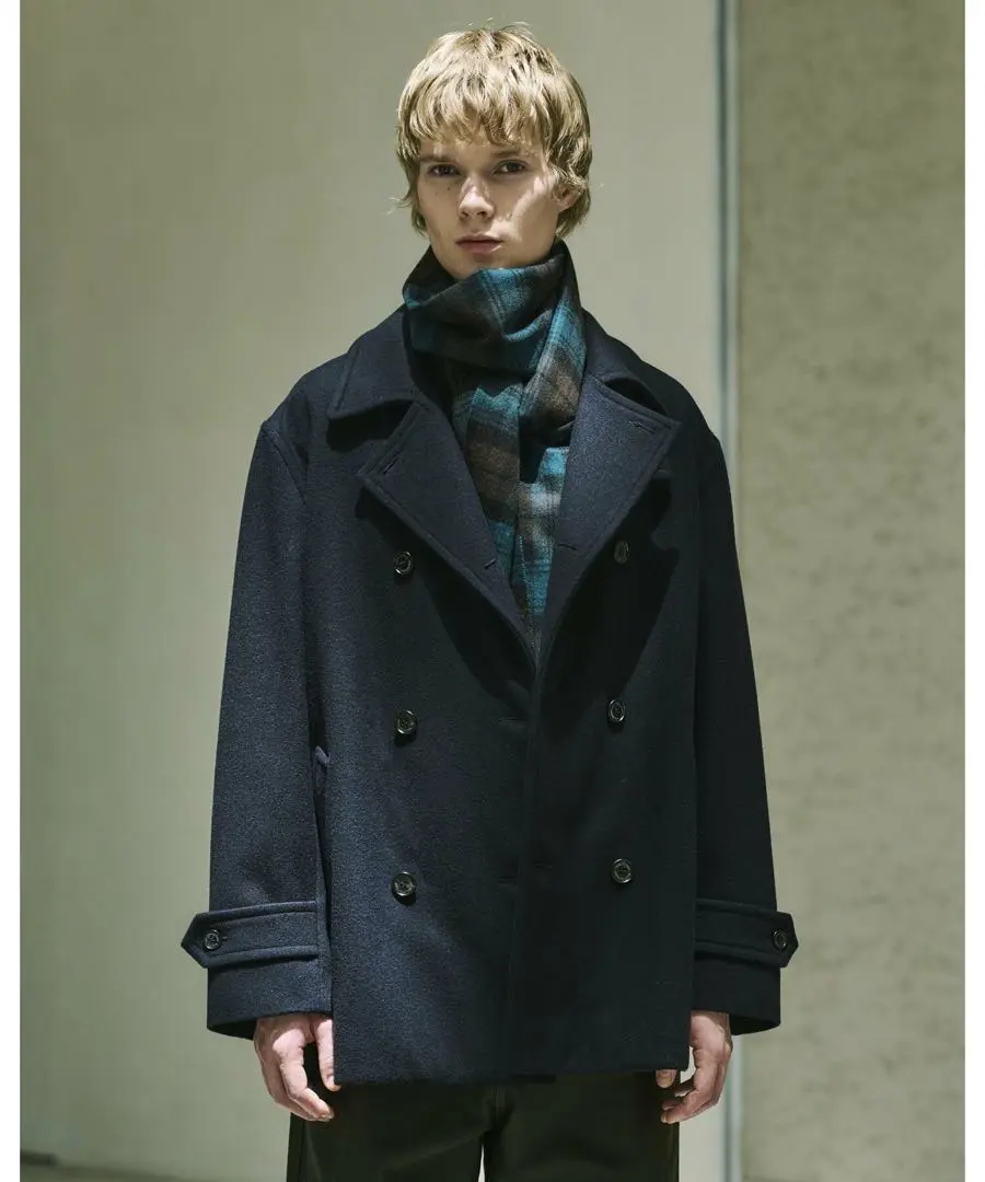 美品♪ トラディショナルウェザーウェア　上質ウール　ピーコート　ネイビー 2025年最新】Traditional Weatherwear メンズ ピーコート