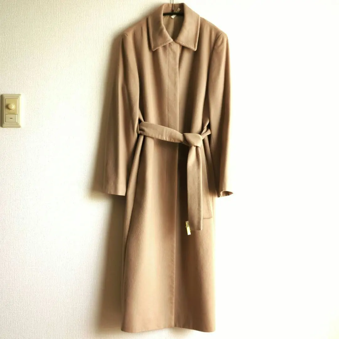 エフデ カシミヤ100% ノーカラー ベージュ コート 30％OFF】【会員割引適用無し】カシミヤ カシミア 100％ コート