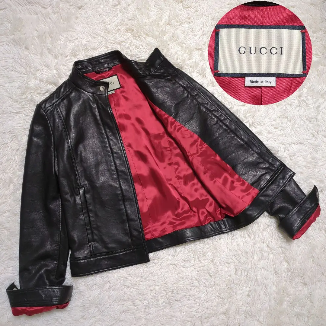 【現行 ✨美品✨サイズ40】GUCCI ラムレザーシングルライダースジャケット 2025年最新】GUCCI シングルライダースの人気アイテム - メルカリ