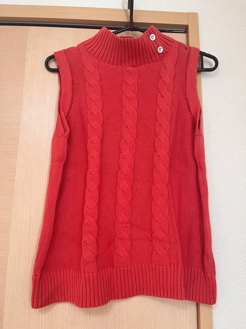 simplelife 90年代風 無袖 高領針織衫 的縮圖