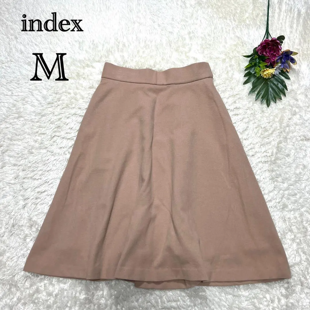 Thumbnail of ★ Index Knee-length Flare Skirt Solid Color Simple Elegant Office M