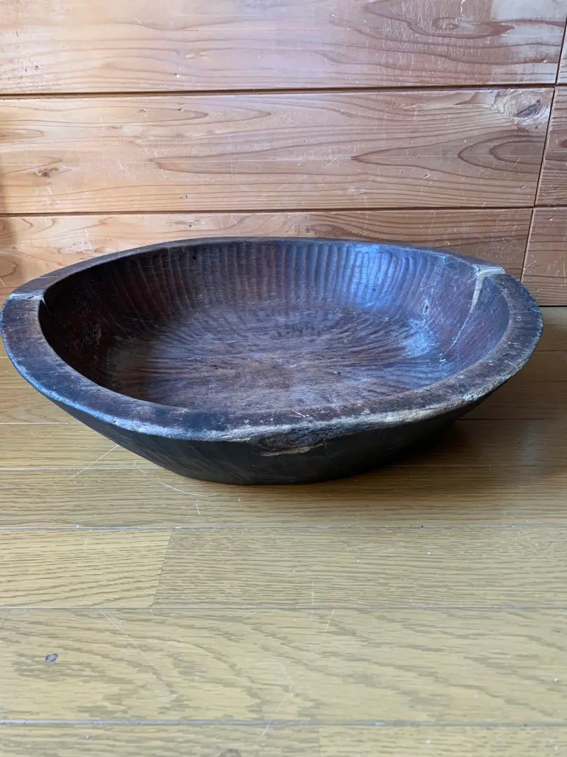 希少　ビンテージ　木製　こね鉢　くりぬき鉢　飾り　古物　古道具　手彫り　当時物 2025年最新】手彫り こね鉢の人気アイテム - メルカリ