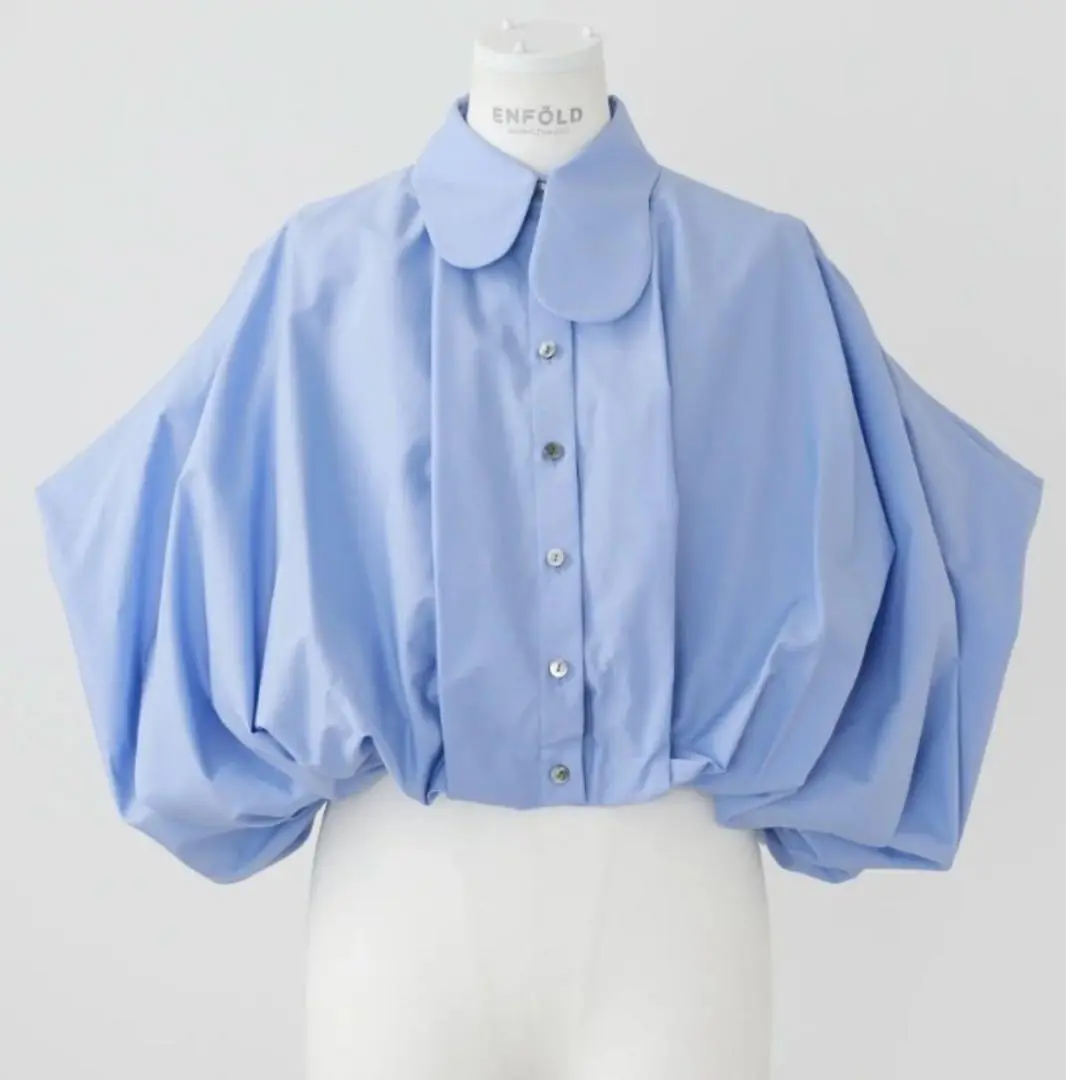専用ENFOLD WASHABLE BALLOON CROPPED SHIRT WASHABLE BALLOON CROPPED SHIRT