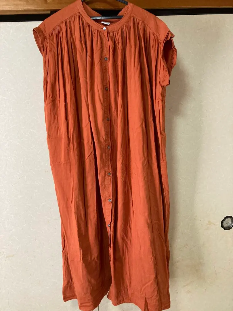 Thumbnail of URBAN RESEARCH / Cotton Voile Gathered French Dress - Terracotta
