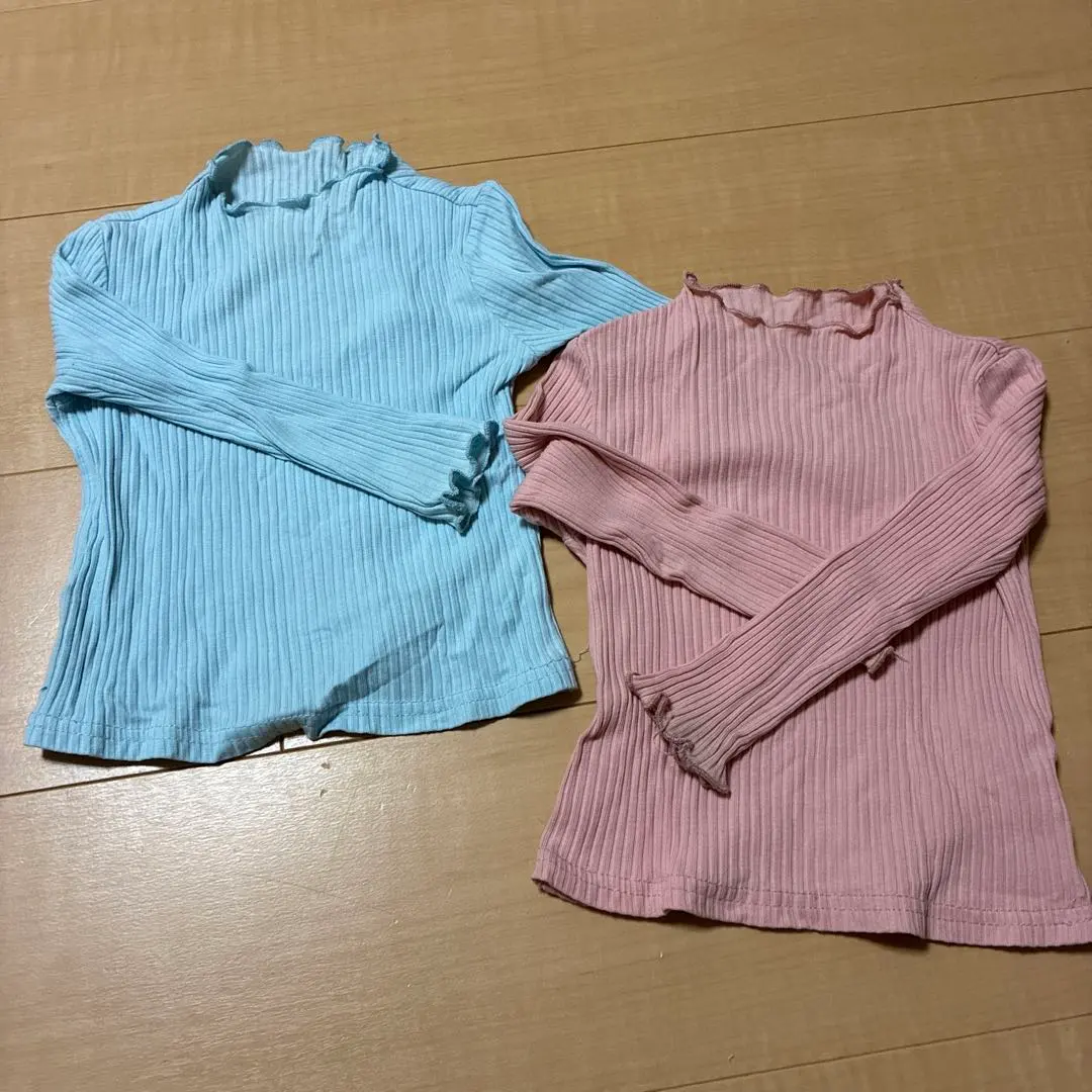 Thumbnail of SHEIN Ribbed T-shirts, Pink & Light Blue, Set of 2
