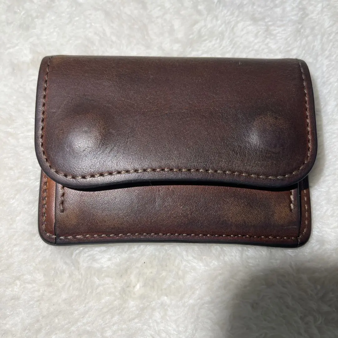 WILD SWANS 野生天鵝 TONGUE (舌形) Saddle Pull Up 真皮零錢包 的縮圖