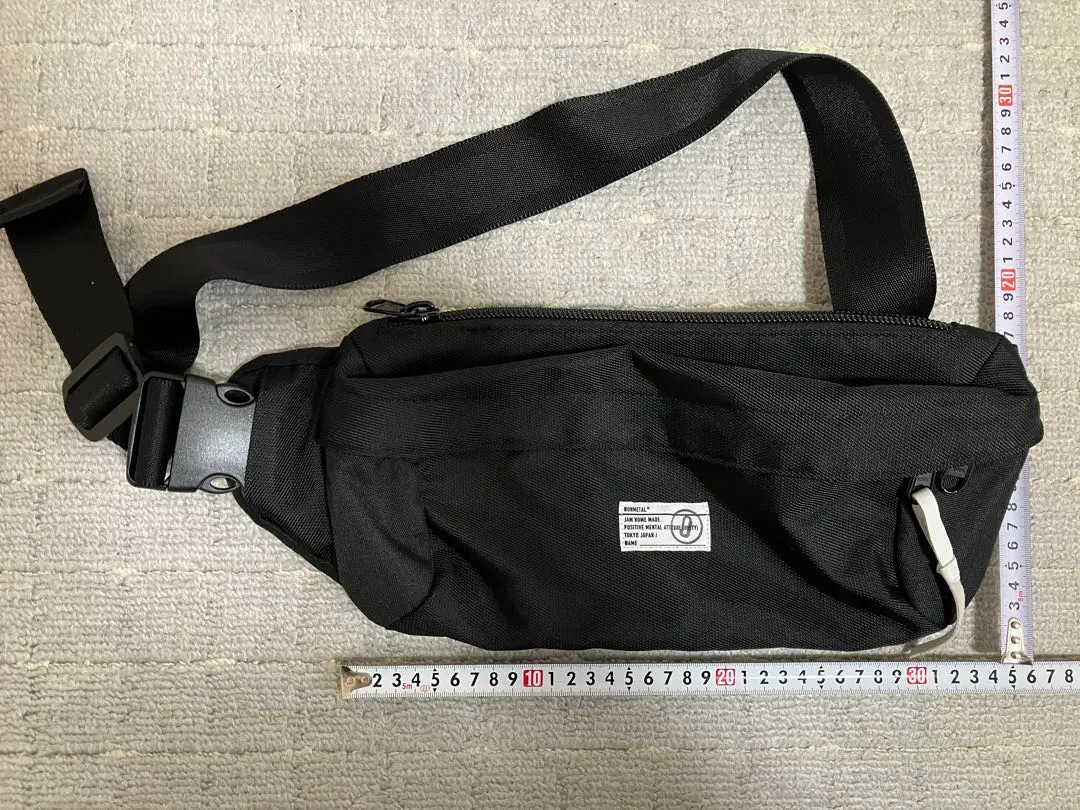 極美品☆JAM HOME MADE　ボディバッグ　オールレザー　ブラック JAM HOME MADE ウエストポーチ 日本製 エシカルレザー シンプル