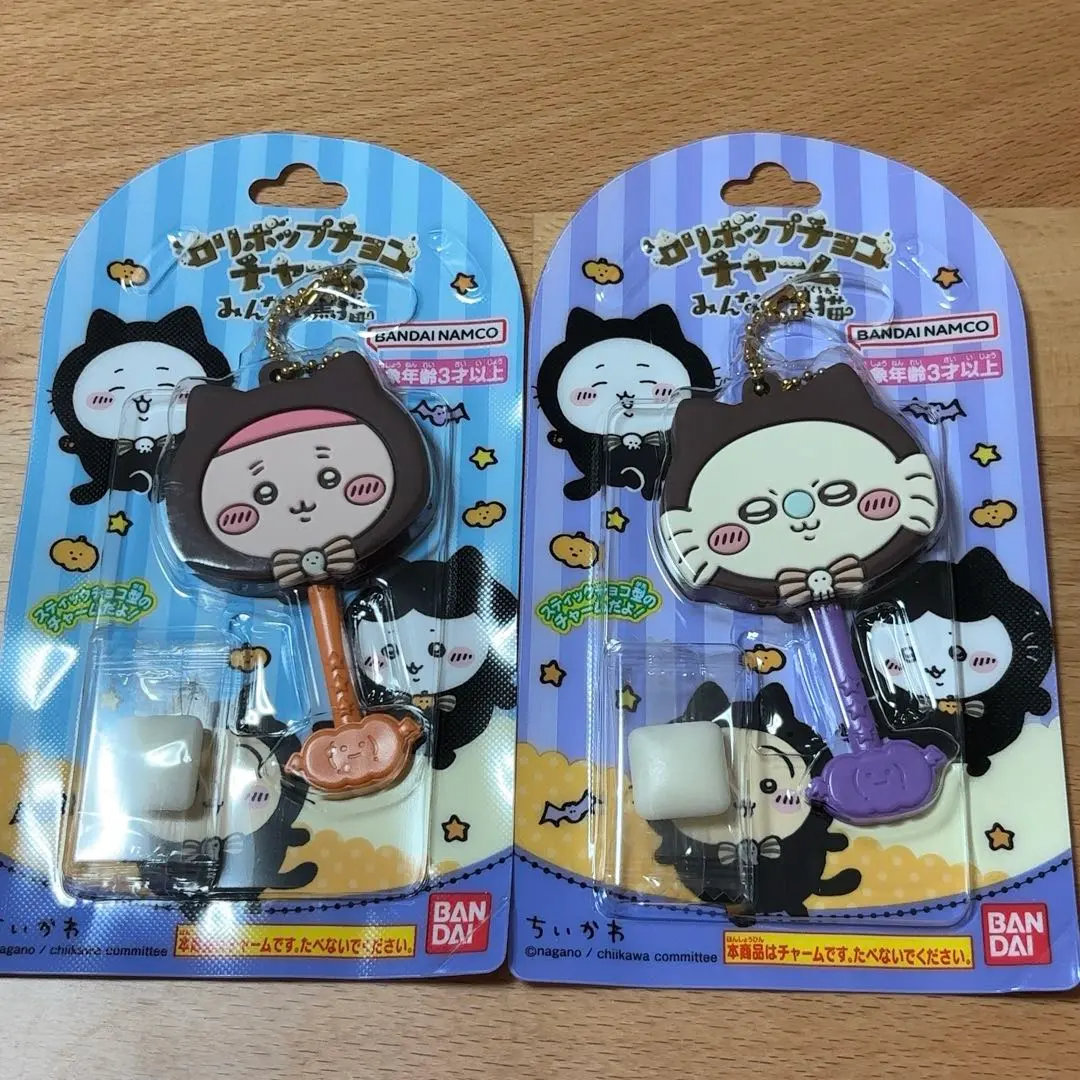 Thumbnail of Chikawa Lollipop Chocolate Charms: Everyone with Black Cat, Momonga, Kani-chan, Hachiware