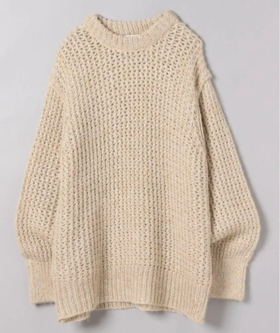Thumbnail of JEANASIS Beige Knit Sweater Long Sleeve Oversized