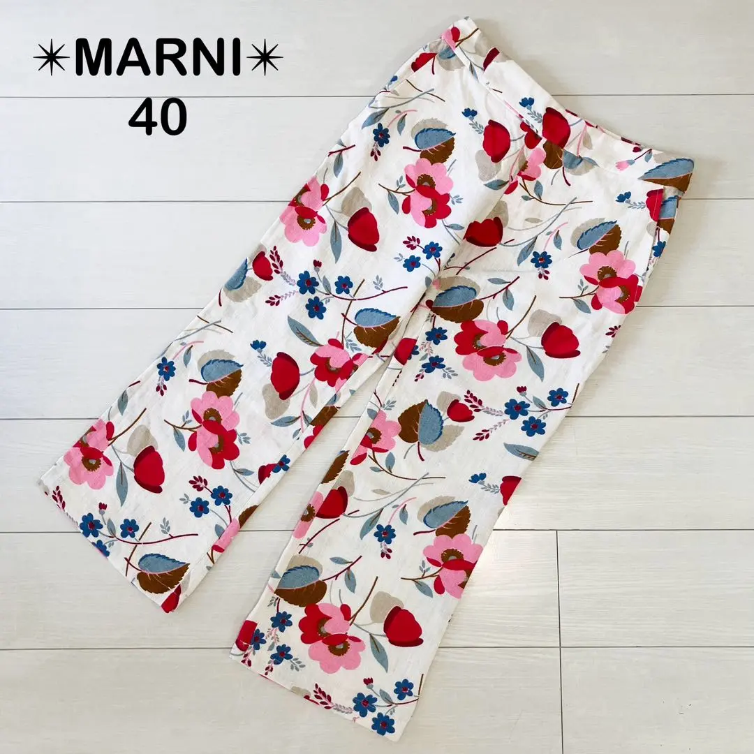 MARNI マル二 花柄コットントラックパンツ MARNI - 【ラスト1点】 MARNI X CARHARTT WIP - YELLOW FLORAL