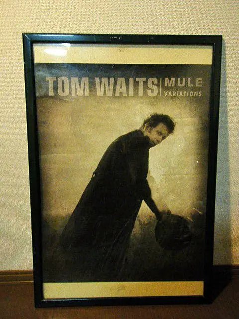 ヨーロッパ版★ネオビンテージ！TOM WAITS トムウェイツ 額付 ポスター ビューティフル・マラディーズ：ベスト・オブ・トム・ウェイツ