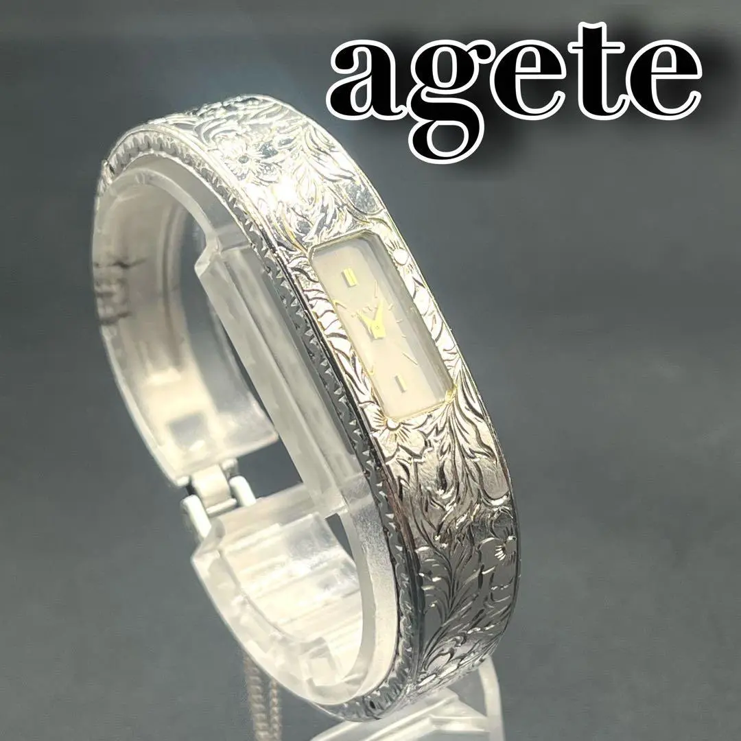【匿名配送】agete腕時計　ソーラー電池　0.005カラットダイヤモンド　PG 最終お値下げ 【美品】agete アガット 腕時計 ソーラー電池 0