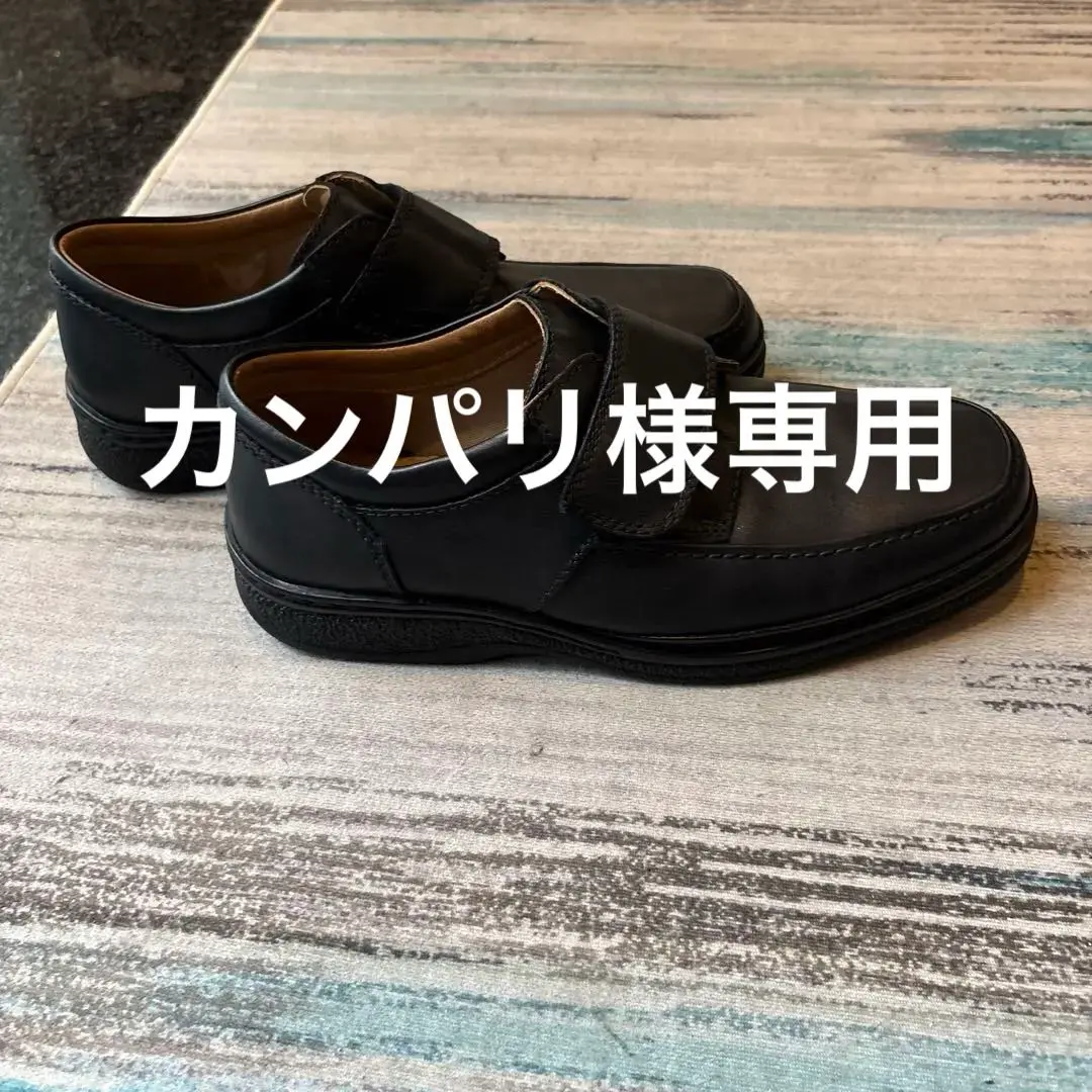 黑色樂福鞋 魔術貼 的縮圖