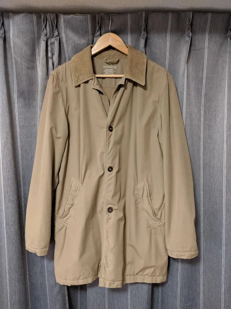 【新品】SAVE KHAKI UNITED ステンカラーコート M ネイビー　春 2025年最新】SAVE KHAKI UNITED メンズ ステンカラーコートの