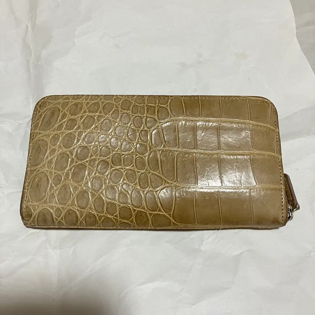 Thumbnail of [No Brand] [Crocodile] Leather / Round Zip Long Wallet