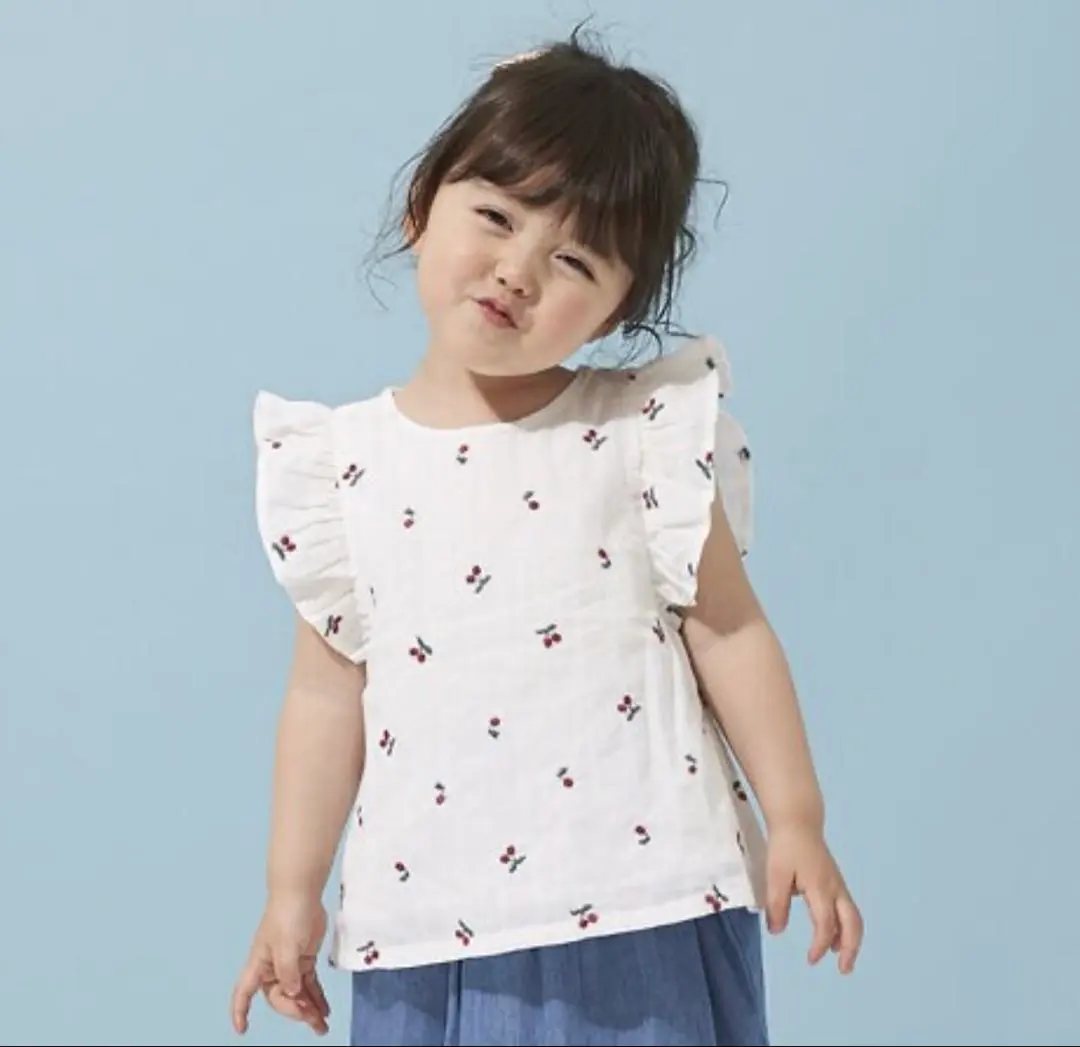 Thumbnail of petit main Fruit Embroidery Tunic Blouse Top 120