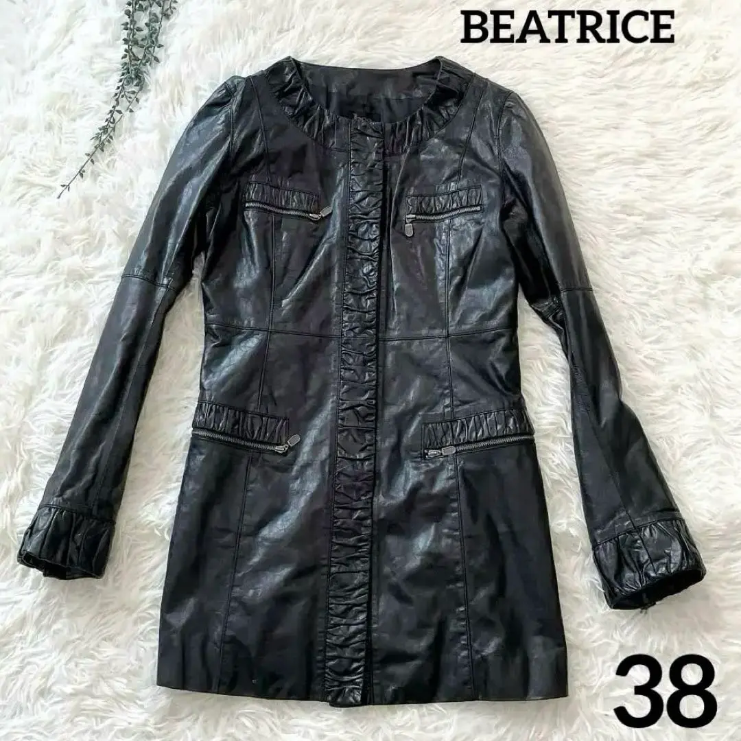 新品タグ付きベアトリスbeatrice ライダースフェイクレザージャケット 新品タグ付きベアトリスbeatrice ライダースフェイクレザージ