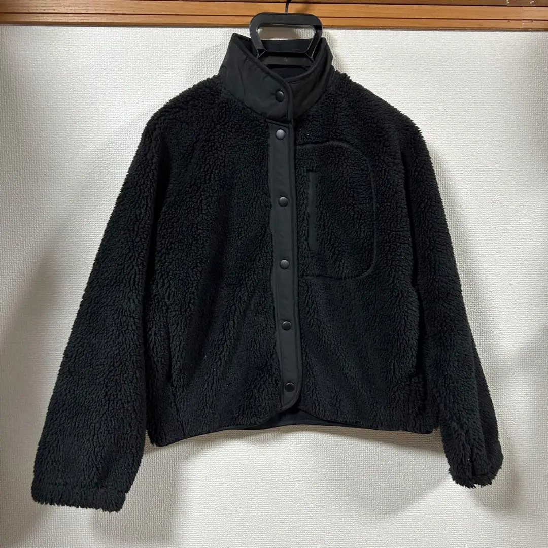 Thumbnail of Uniqlo Size S Black Boa Fleece Stand Collar Jacket