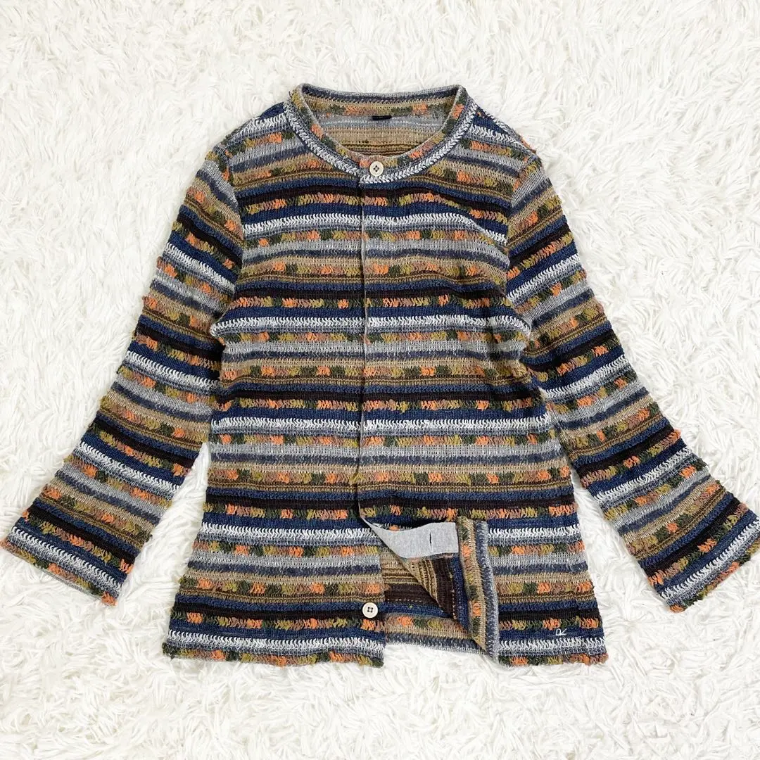 美品⭐︎45R 麻 リネン ニットカーディガン ユニセックス 45rpm 美品⭐︎45R 麻 リネン ニットカーディガン ユニセックス 45rpm