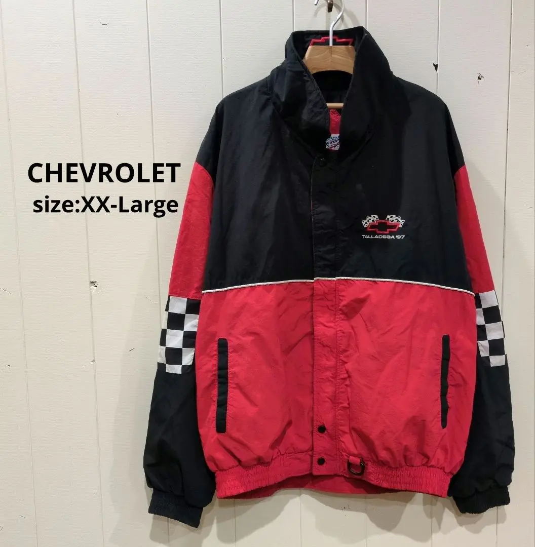 【美品】シボレー　ナイロンジャケット　chevrolet Lサイズ 美品】シボレー ナイロンジャケット chevrolet Lサイズ - メルカリ