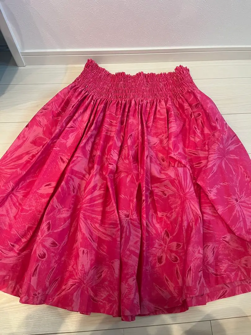 Thumbnail of Floral Pink Pau Skirt - Elastic Waist