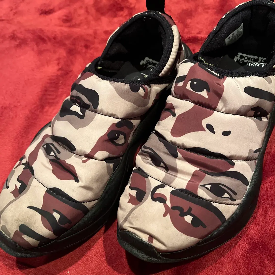 PUMA×KIDSUPER　キッドスーパーコラボ　フェイス総柄フリースパンツ　M PUMA×KIDSUPER キッドスーパーコラボ フェイス総柄フリース
