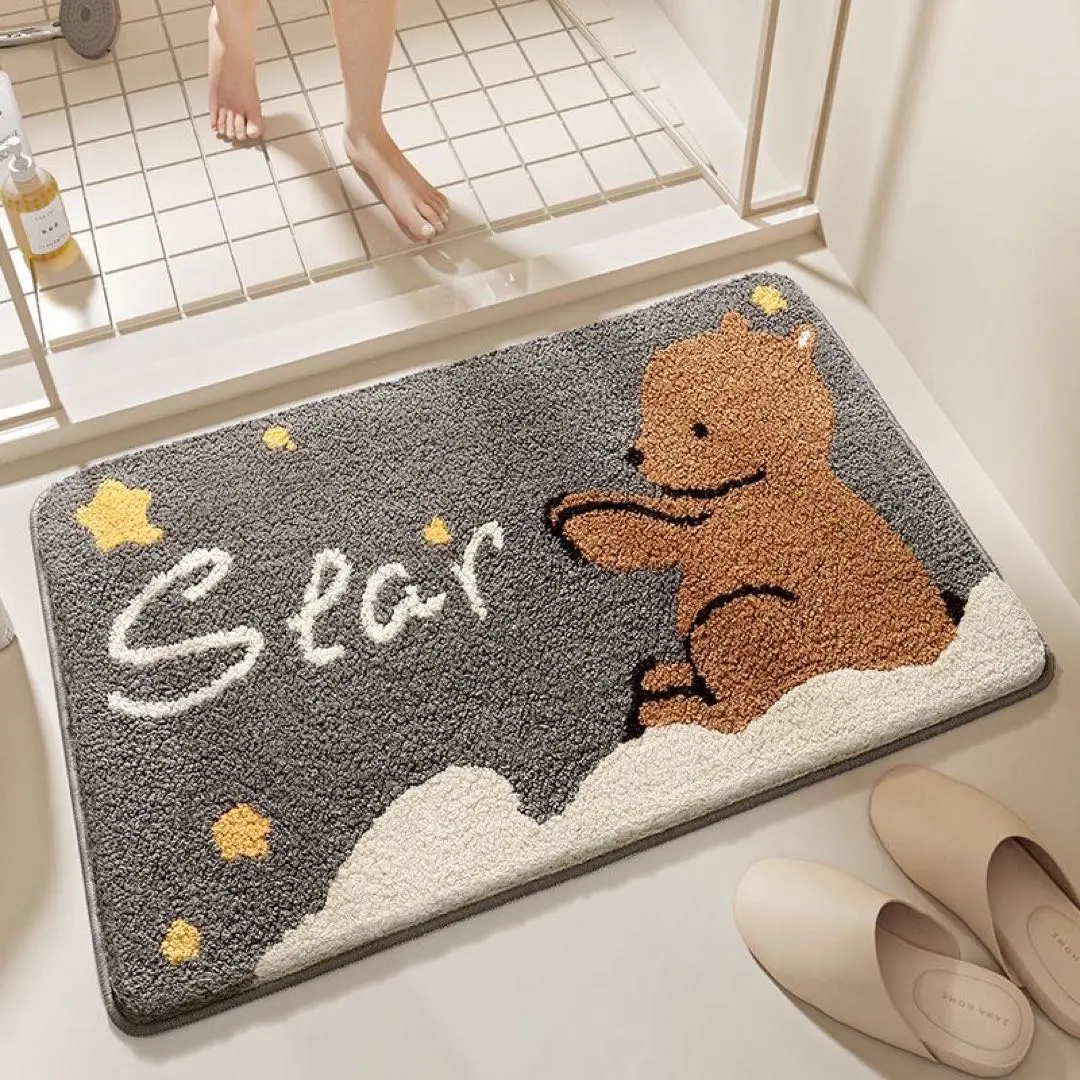 Thumbnail of Bear illustration bath mat, approximately 60cm x 40cm