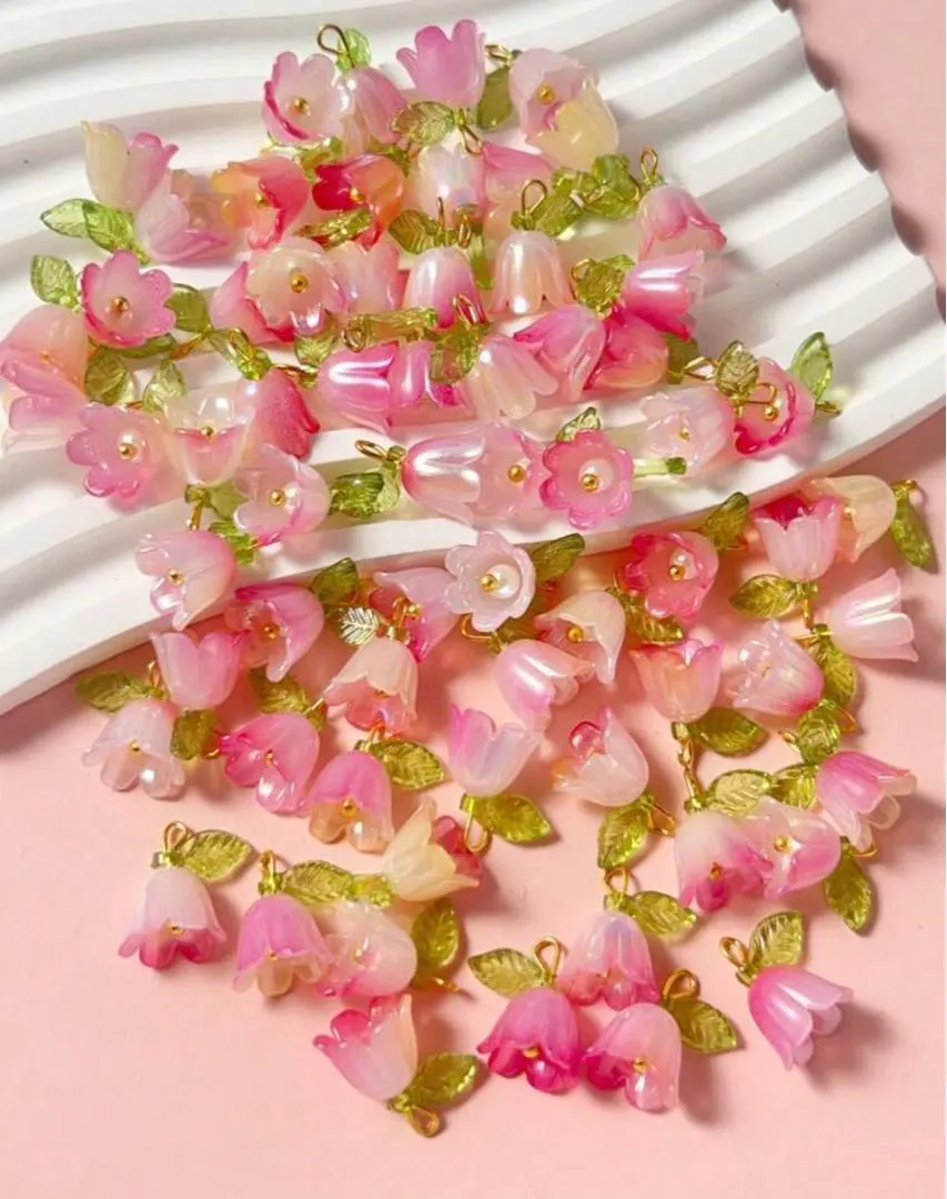 Thumbnail of Flower charm accessory parts pink cute