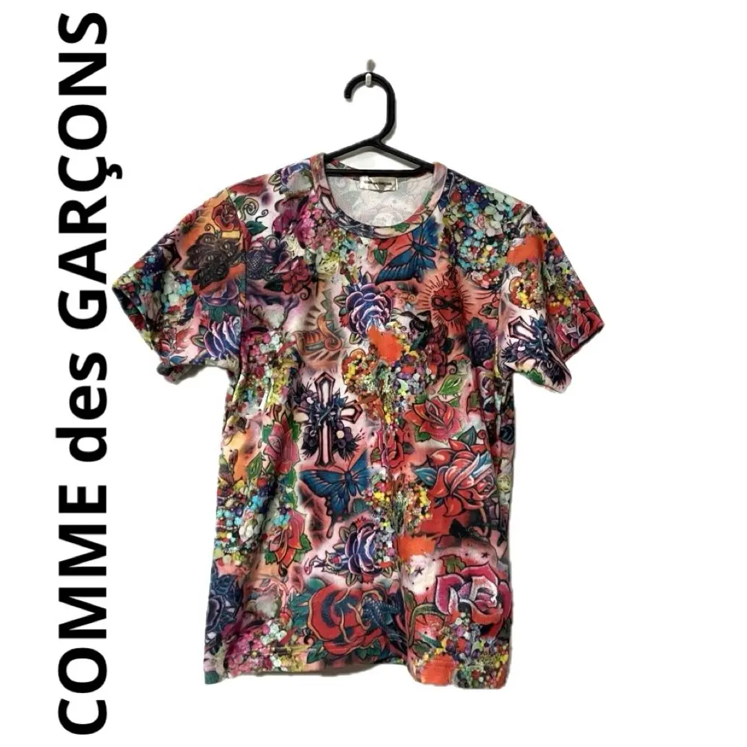 COMME des GARCONS 半袖Tシャツ 花柄　手書き風 2025年最新】COMME des GARCONS 柄・デザイン：花柄 レディース