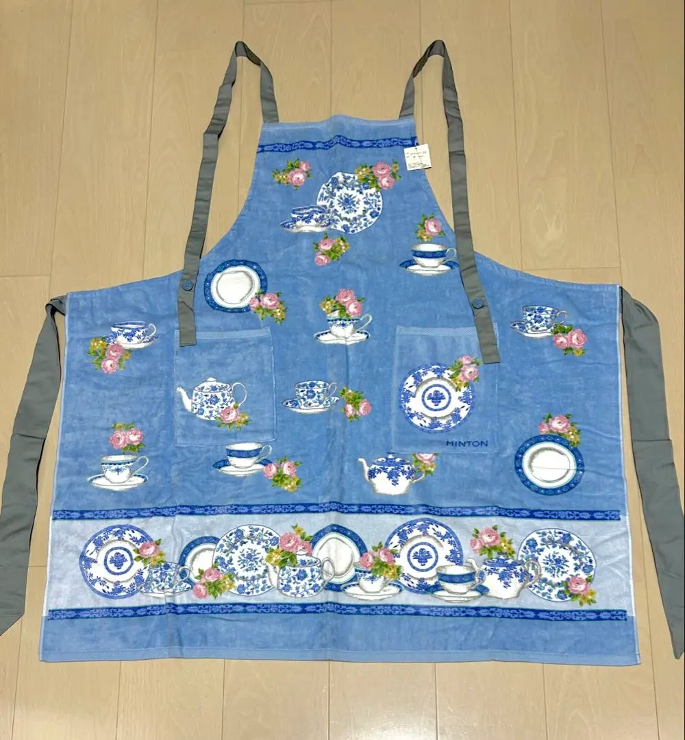 MINTON カッププリントエプロン ベージュ MINTON - MINTON ミントン エプロン 新品タグ付きの通販 by ぽん