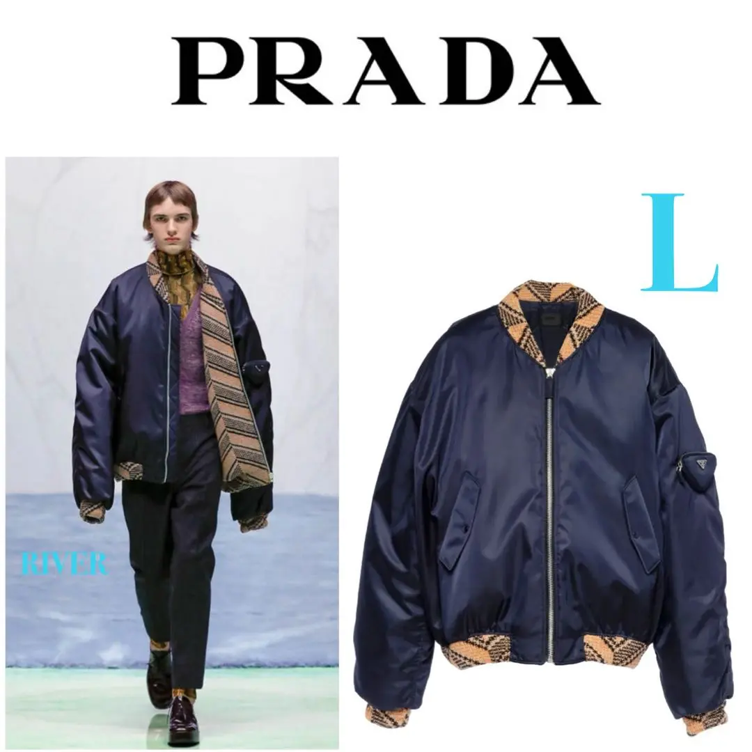 PRADA ネイビー MA-1 フライトジャケット 2025年最新】PRADA MA-1・フライトジャケットの人気アイテム