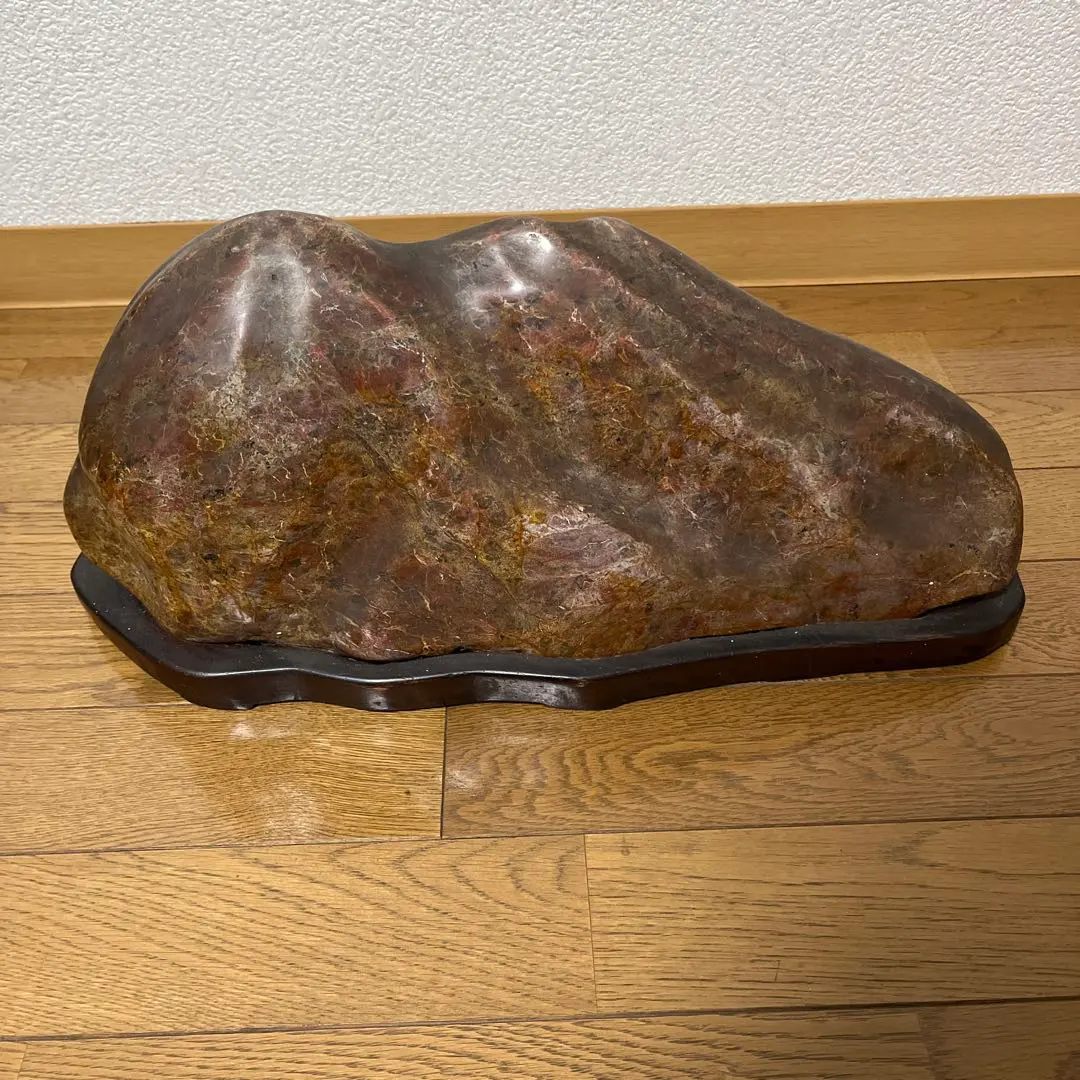赤石　マーブル　天然石　水石　富士山　希石　赤富士　置物　1点物　約19kg 赤石 マーブル 天然石 水石 富士山 希石 赤富士 置物 1点物 約19kg