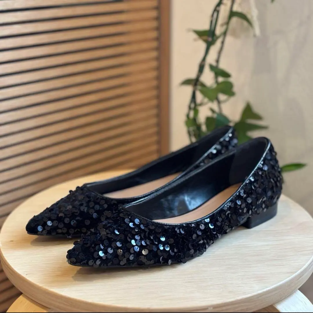 Thumbnail of Excellent Condition ☆ GALENA Sequin Flat Shoes Pumps 23.5cm