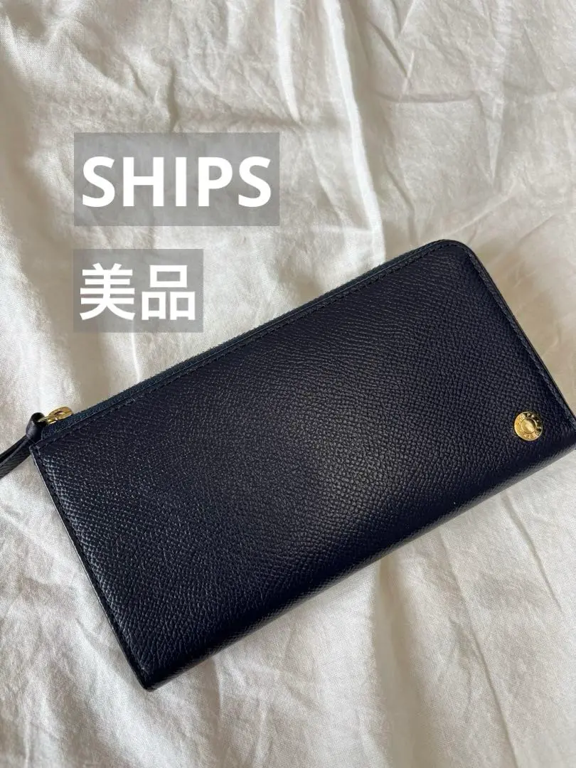 SHIPS長財布 L字ファスナー ブラック レザー SHIPS:【SAFFIANO LEATHER】 イタリアンレザー 長財布｜ SHIPS