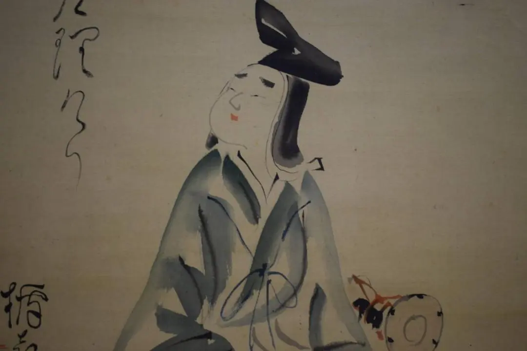 真作】作者不詳/人物画賛/三幅対/菅楯彦に学ぶ/掛軸/名家伝来/S‐983　JM 真作】作者不詳/人物画賛/三幅対/菅楯彦に学ぶ/掛軸/名家伝来/S
