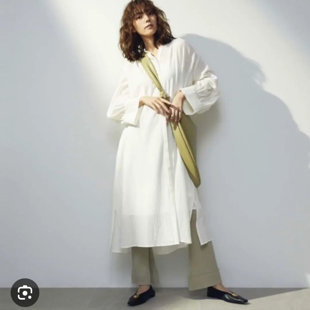 Mila Owen 長版襯衫洋裝 領口綁帶襯衫 寬袖 的縮圖