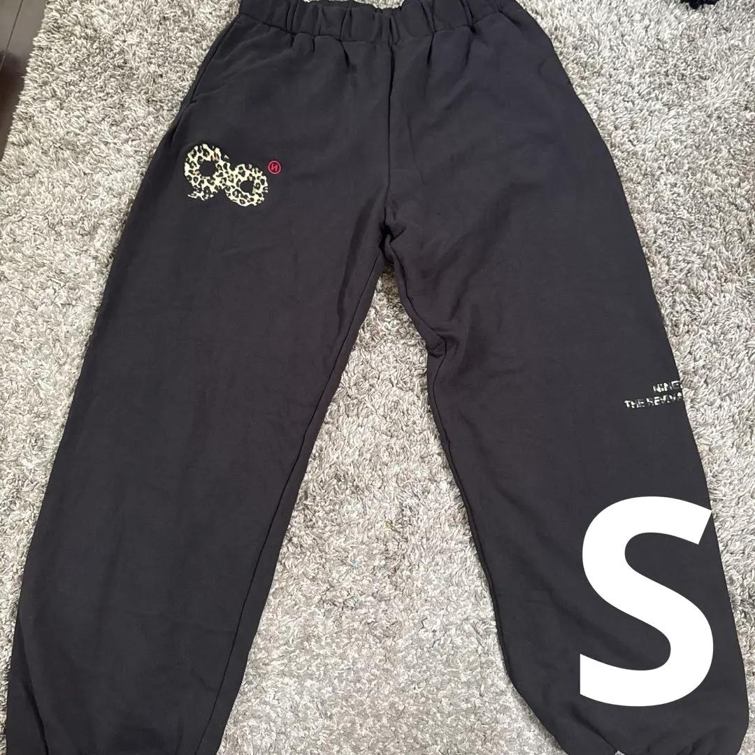 Thumbnail of New 9090 90 Logo Girl Sweat Pants Leopard Print Yellow