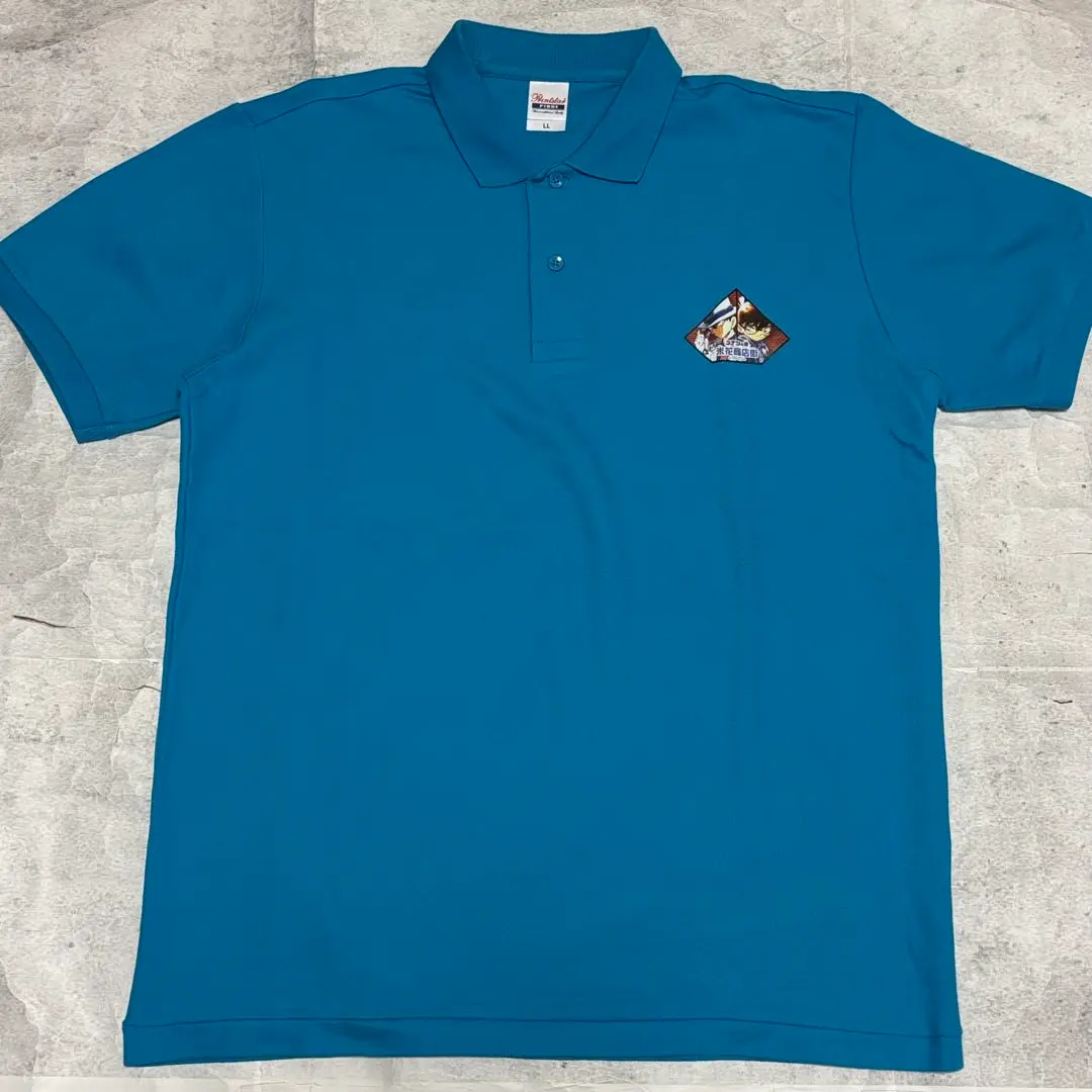 Thumbnail of Detective Conan Conan's House Beika Shopping Street One Point Logo Polo Shirt XL Size