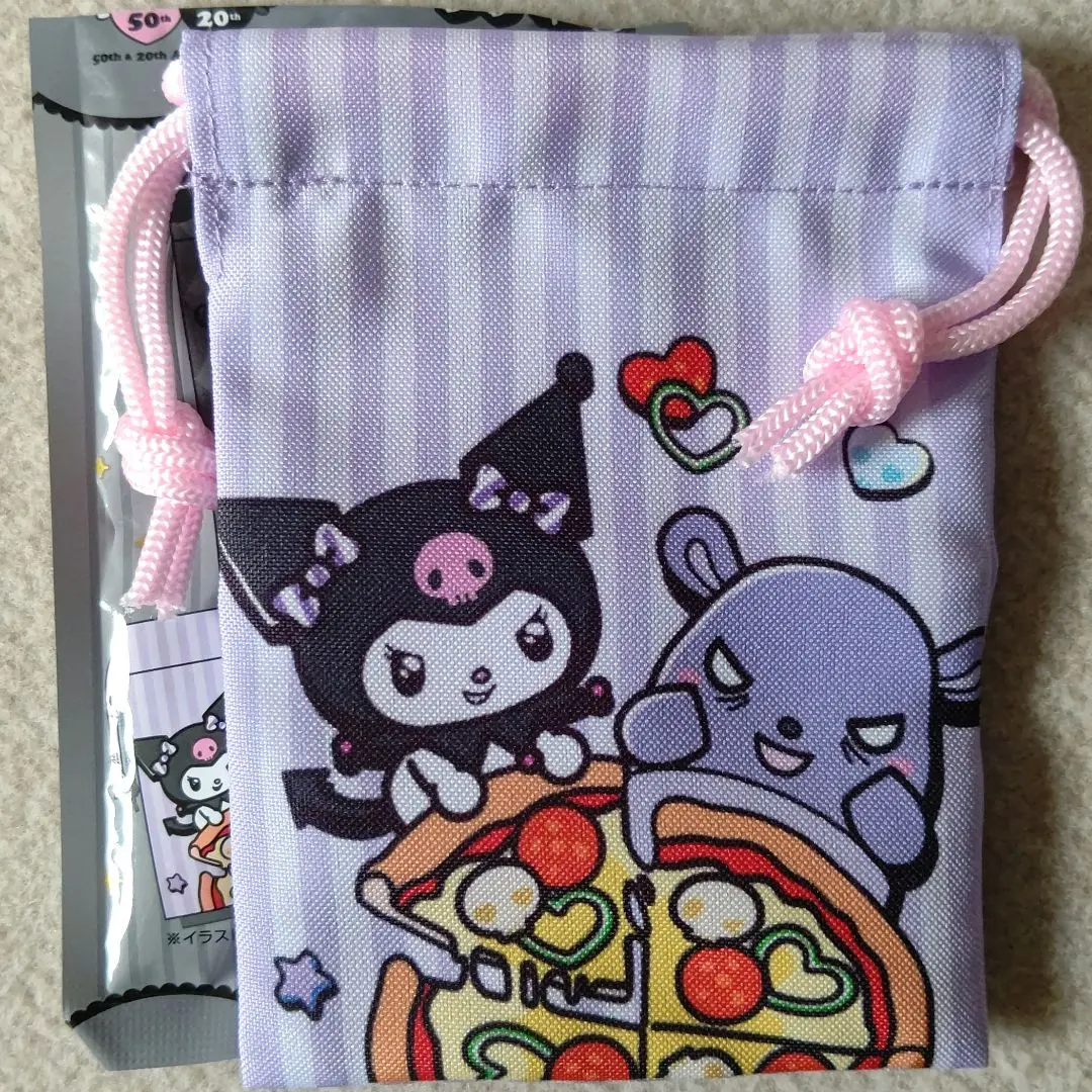 Thumbnail of Sanrio Kuromi Petit Drawstring Pouch 20th Anniversary with Outer Bag